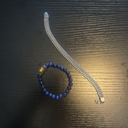8” Bracelet/ Blue Adjustable Bracelet 