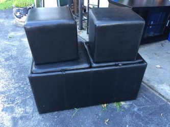 Black ottoman