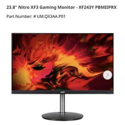 Acer NITRO XF243Y 23.8" Full HD Gaming Monitor