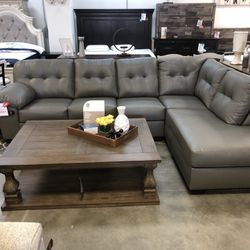 Faux Leather Sectional 