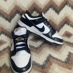 Nike Dunk Low Shoes Mens Size 12 Black White Gold World Champ Panda DR9511-100