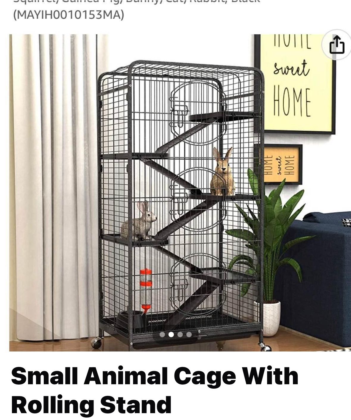 Small Animal Cage with Rolling stand