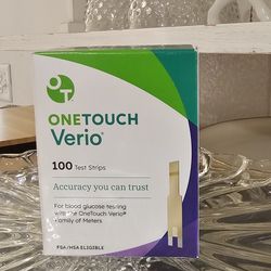 Unopened And Sealed One Touch Verio Test Strips