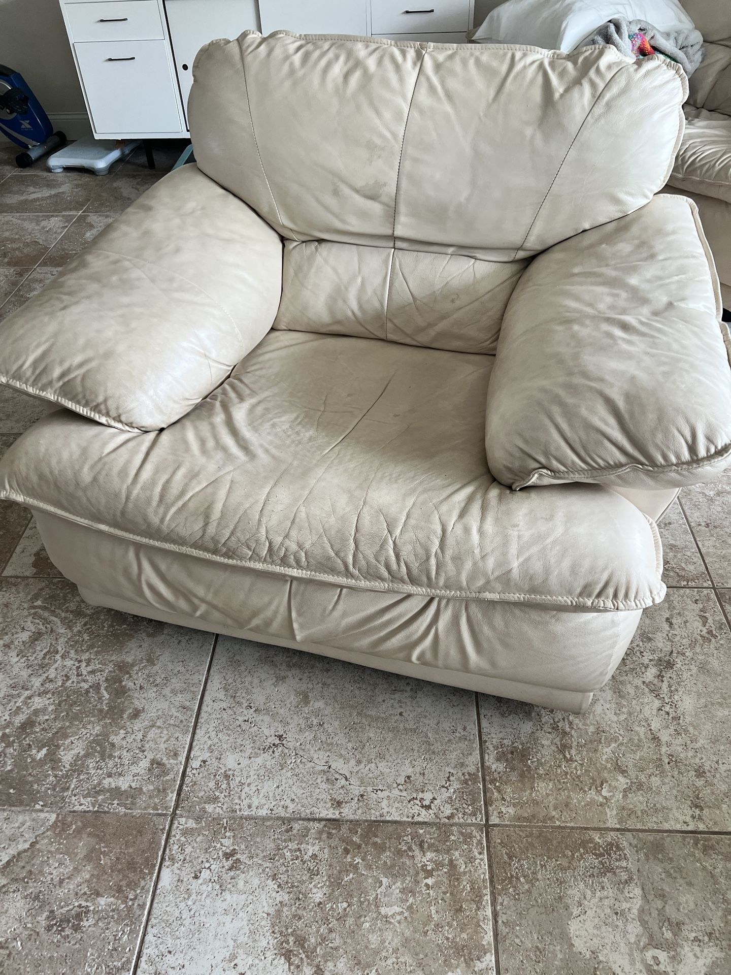 Free Genuine Leather Livingroom Chair