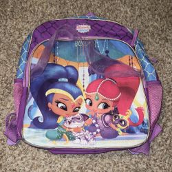 Nickelodeon Girls' Shimmer with 3D Curtain Girls 14 Inch Backpack. Corners are worn see pics!