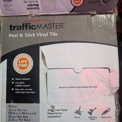 Traffic Master Carrara Marble 12 X 12 Peel And Stick Laminate