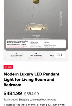 Modern LED pendant light