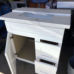 Bathroom cabinet and sink