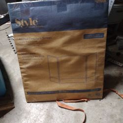 Style Selections 48in Arched Fireplace Screen Matte Black Finish