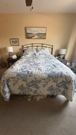 Queen mattress with frame