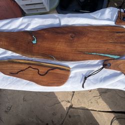 Handmade Mesquite Whale Cutting Board Set