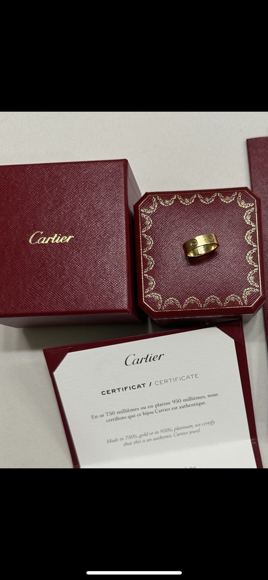 Cartier Love Ring 5.5mm Size 53