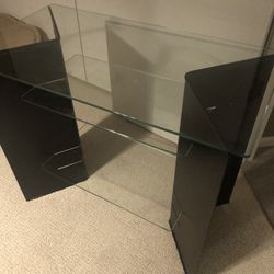 Glass And Metal Shelving Unit 