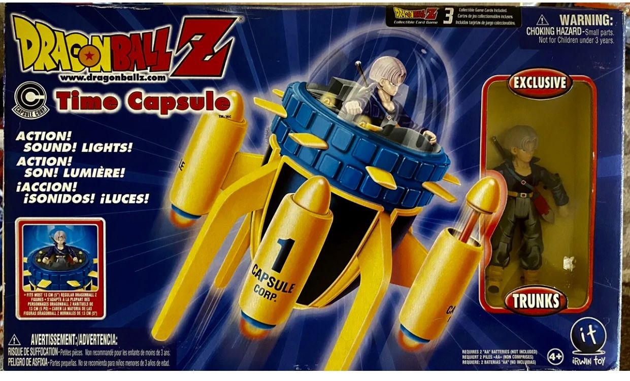 Rare Dragon Ball Z Time Capsule Irwin Funmation Trunks NEW W/3 Sealed cards!