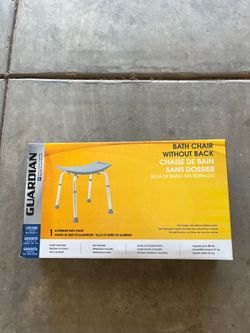 Guardian Backless Aluminum bath & shower Chair, supports up to 400 lbs
