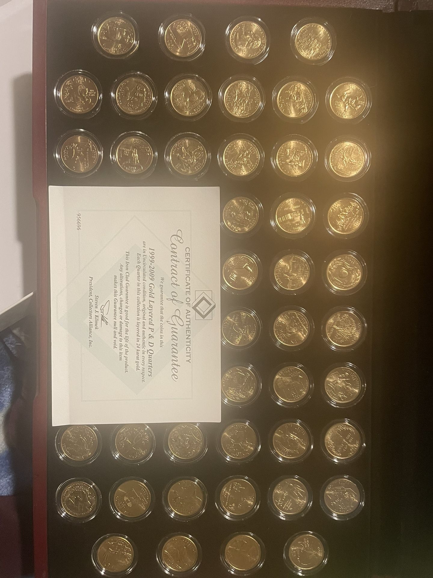 Gold Layered State Quarter