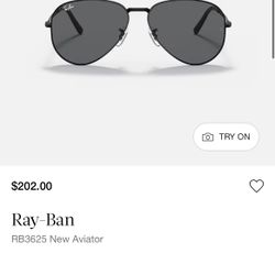Brand New Ray-Ban Aviator Sunglasses 
