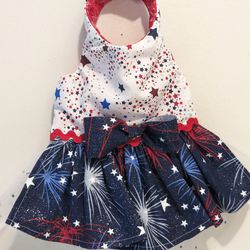Handmade Patriotic Dog Dress 