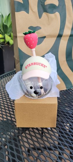 Starbucks Pink Bear Cup In Hand