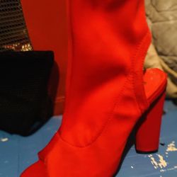 Bamboo Peep Toe Stiletto Booties