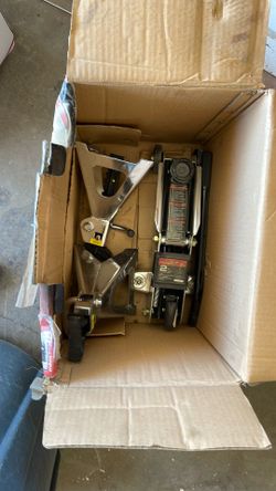 Hydraulic Trolley Floor Jack & Two Stands
