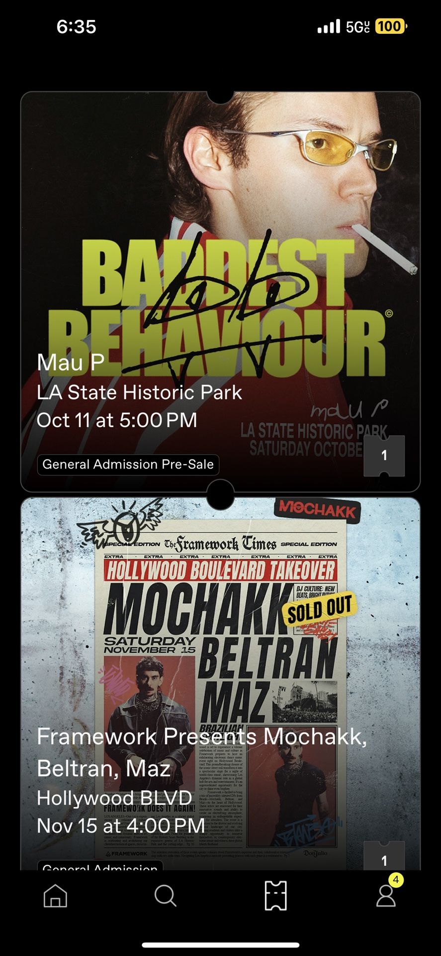 Selling a SATURDAY Mau P ticket!