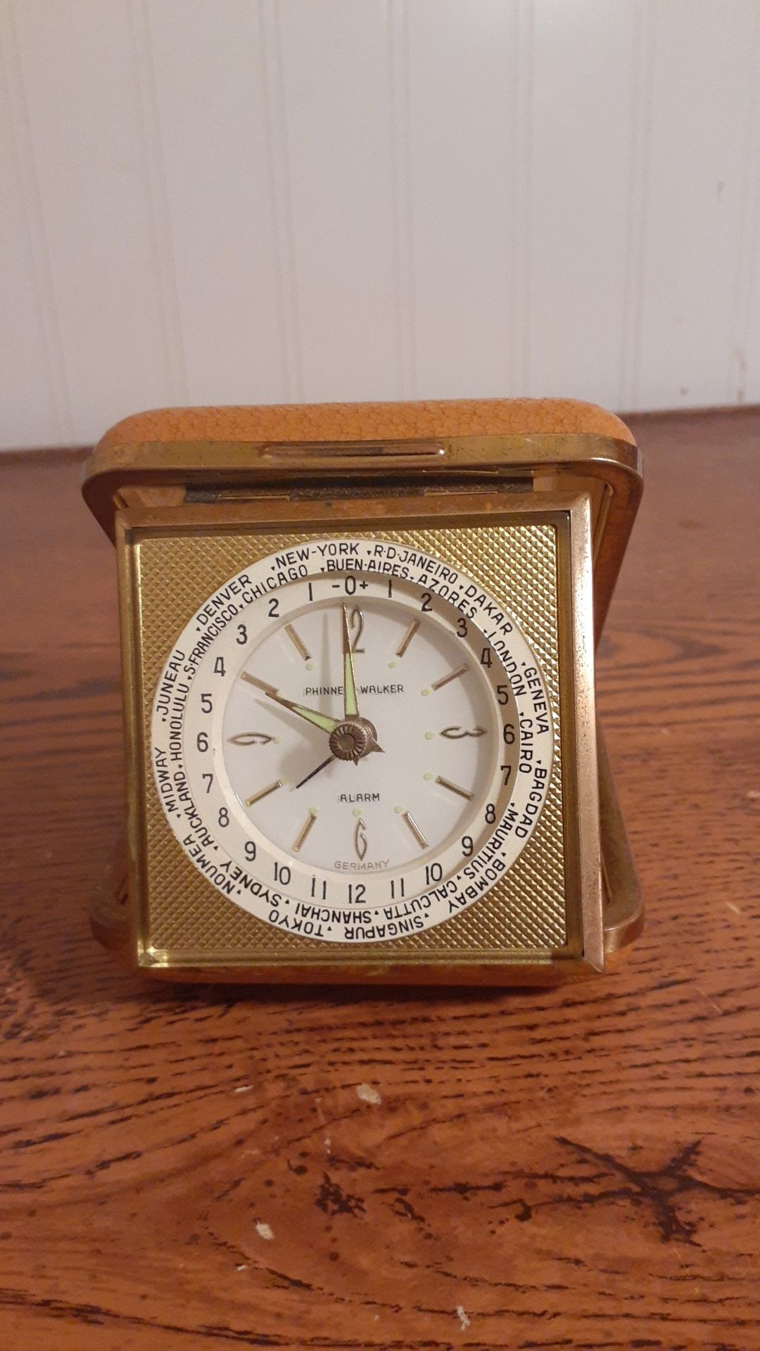Vintage Working Phinney Walker Wind-Up Alarm Clock Comes With Original Instructions. Great Christmas Gift!