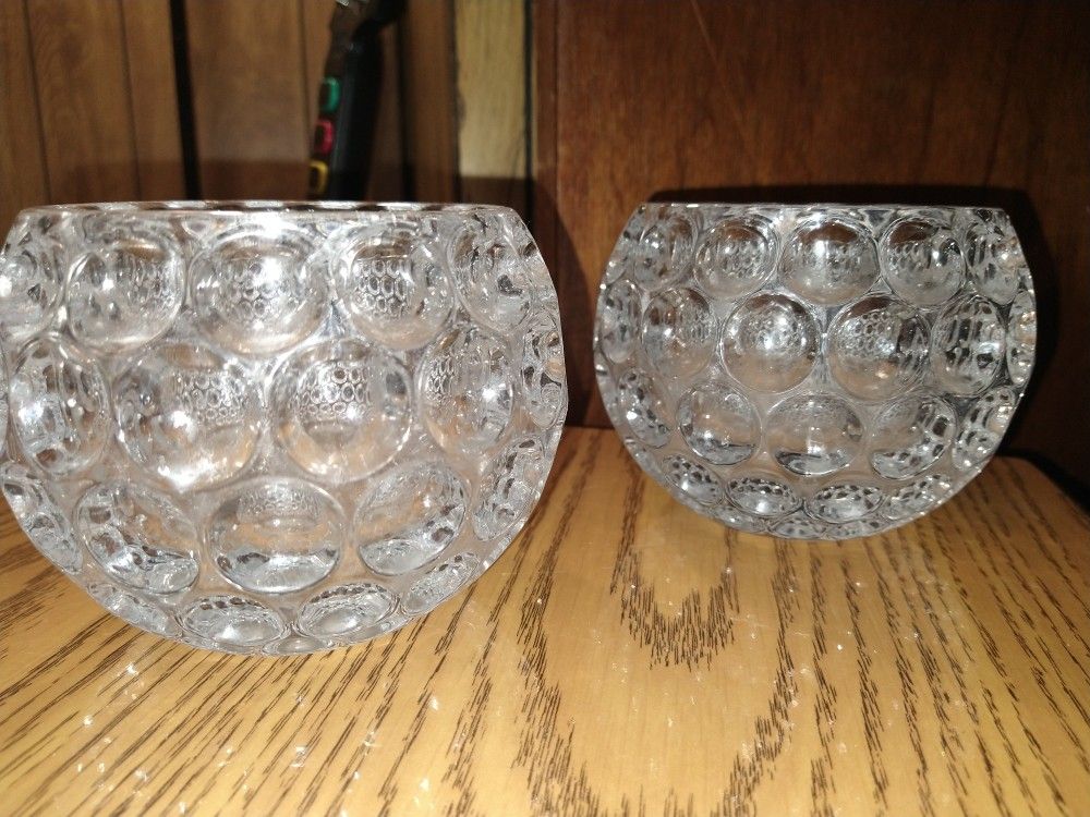 Glass crystal bubble balls (candle holders)