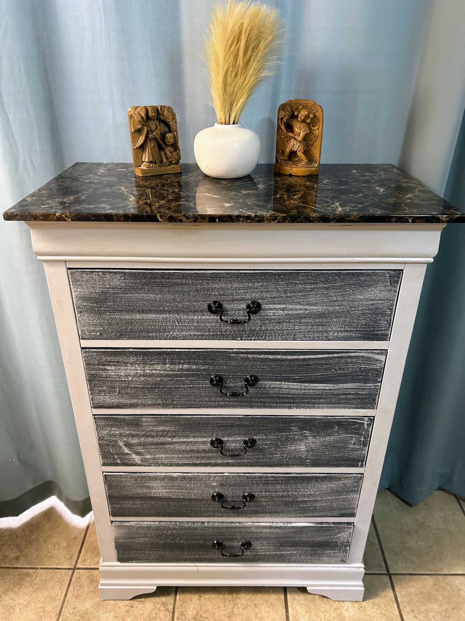 Gorgeous Shabby Chic/ Farmhouse Style Tallboy Dresser
