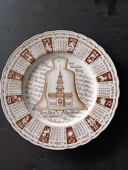 1966 Royal Staffordshire 9" Calendar Collectors Plate