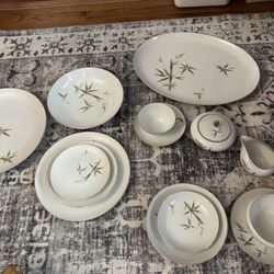Vintage Mikasa Fine China Tradewind Fair Dinner Set Service For 10