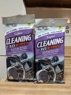 Four Peaks Automotive Cleaning Wipes (Brand New) 2-Pack for $5

30 wipes each.

Pickup only in Brunswick. Thanks.