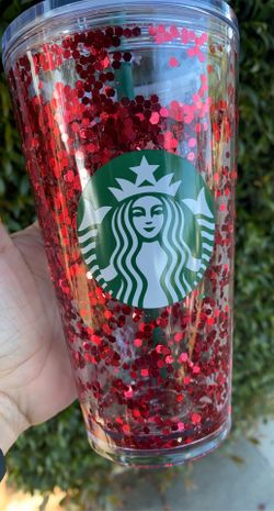 Starbucks customizable glitter tumblers