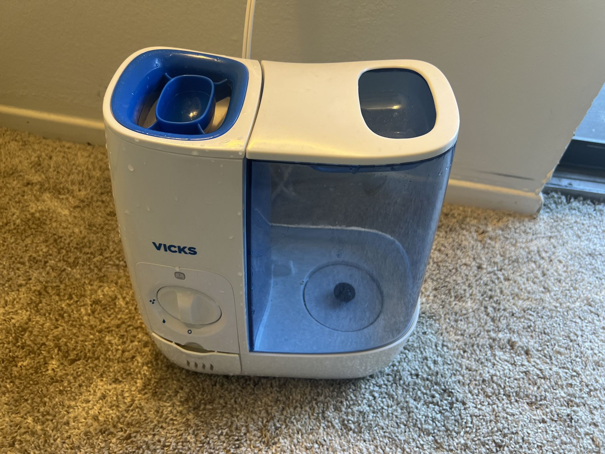 Vicks Warm Moisture Humidifier- White/Blue