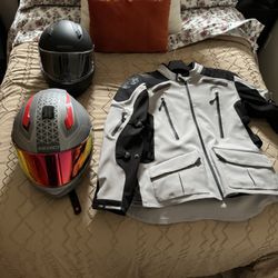 Motorcycle Riding Gear - Jacket And Helmet 