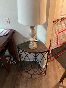 Lamp and side table