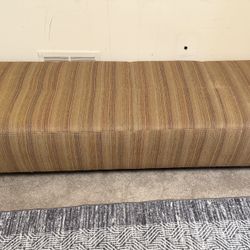 Striped Upholstered Ottoman / Bench