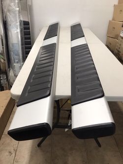 07-18 Chevy Silverado / Sierra Side Step Nerf Bar Running Board Silver with black