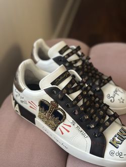 Dolce&Gabbana Portofino sneakers in printed nappa calfskin