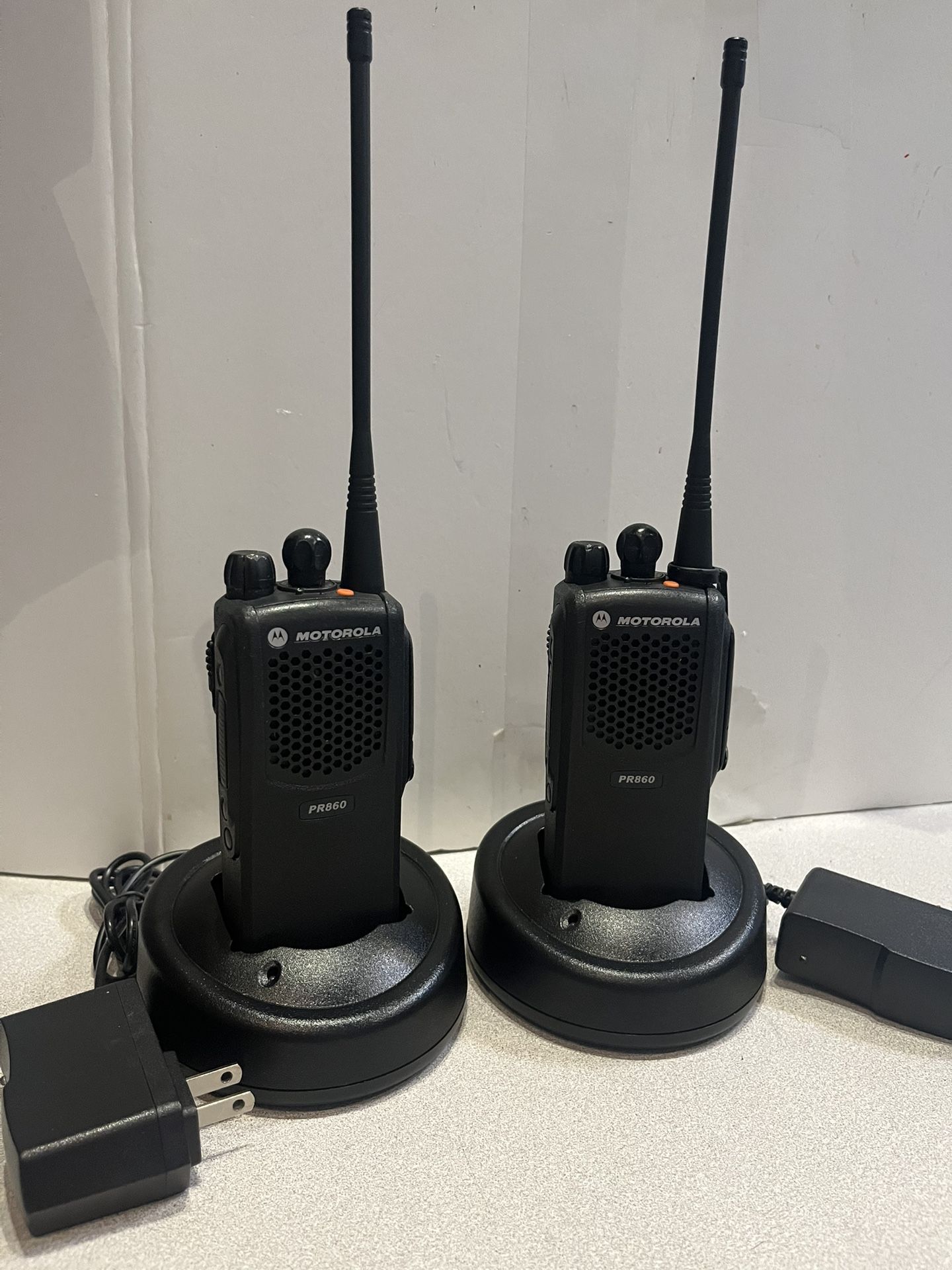Lot Of 2 Motorola PR860 UHF 4W 16CH Two Way Radios EXCELLENT