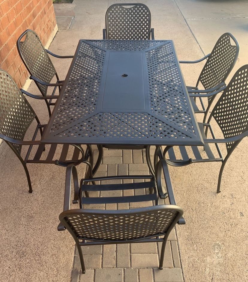 Beautiful Nice Hampton Bay Outdoor Patio Furniture 7pc Set (Wrought)