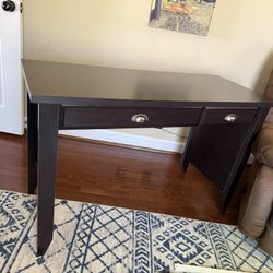 Desk with 2 drawers, black
