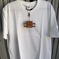 Supreme x Burberryy white tee XL