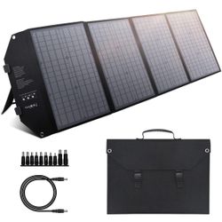 100W Foldable Solar Panel Charger with 18V DC Outlet for Portable Power Stations Jackery/Rockpals/Flashfish, Portable Solar Generator