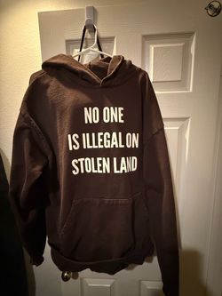 Brown Graphic Pullover Hoodie