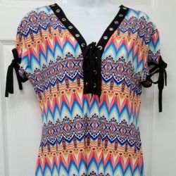 Multicolor Tunic Dress M