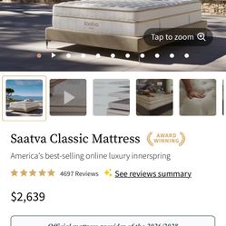 Saatva King Mattress new