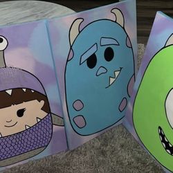 18x24 Monsters Inc. Handmade Canvases