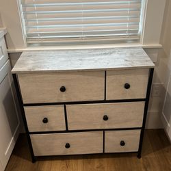 Six Drawer Dresser Organization Unit (Dark Taupe)