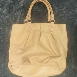 Ann Taylor Loft Genuine Leather Tote Bag 